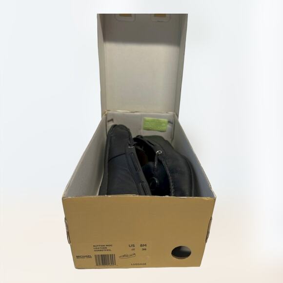 Michael Kors Sutton Moc Flats Leather. Black size 8m - Picture 4 of 5